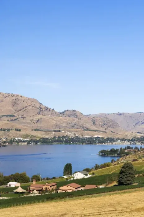 Framed Print : NA; USA; Washington; Vineyard on Lake Chelan Framed Print : NA; USA; Washington; Vineyard on Lake Chelan