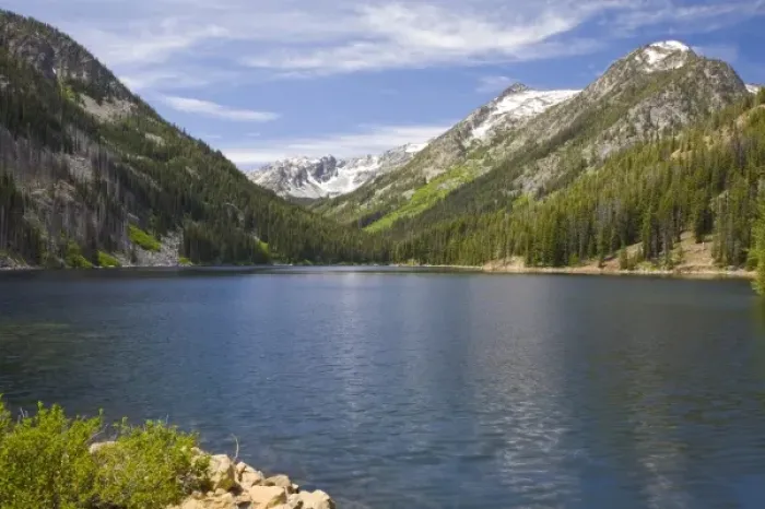 Framed Print : NA, WA, Alpine Lakes Wilderness, Eightmile Lake and Eightmile Mountain Framed Print : NA, WA, Alpine Lakes Wilderness, Eightmile Lake and Eightmile Mountain