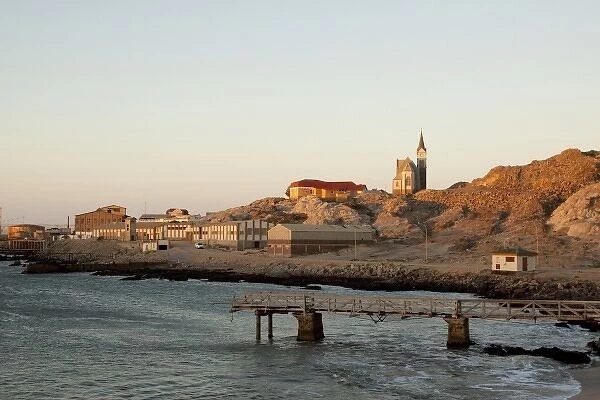 Namibia, Luderitz. View of the city at sunset