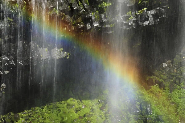 Narada Falls Rainbow, Narada Falls, Mount Rainier National Park, Washington, USA