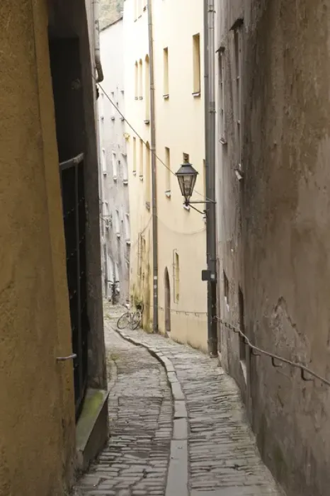 Framed Print : Narrow street in Passau, Germany
