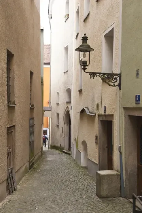 Framed Print : Narrow street in Passau, Germany