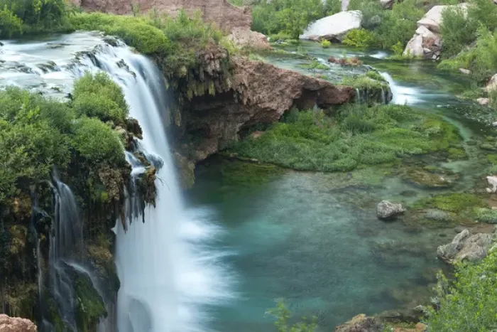 Framed Print : Navajo Falls on the Havasupai Reservation in Arizona, USA Framed Print : Navajo Falls on the Havasupai Reservation in Arizona, USA