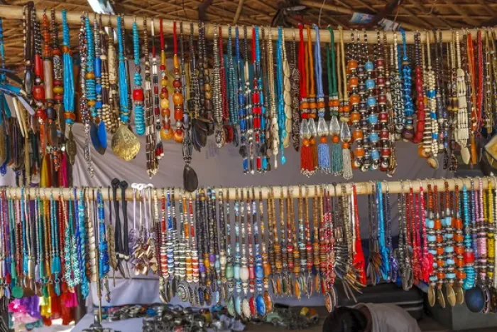 Framed Print : Necklaces, New Delhi, India