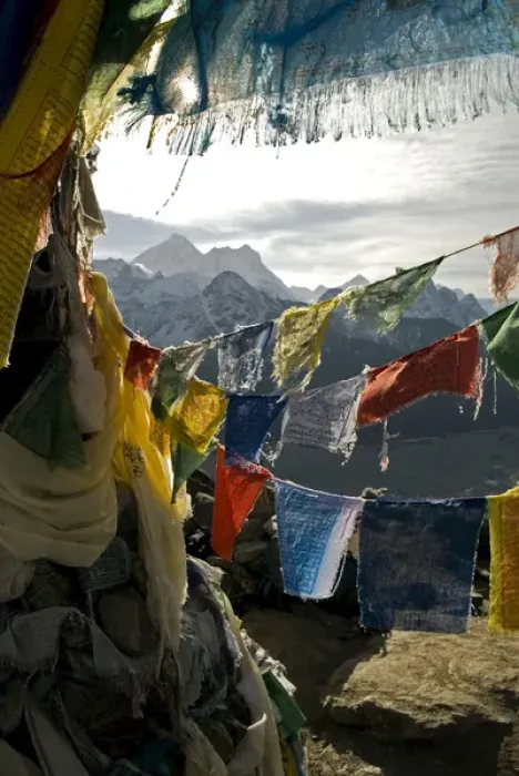 Framed Print : Nepal, Gokyo Ri. Prayer flags on the summit of Gokyo Ri in the Everest region of Framed Print : Nepal, Gokyo Ri. Prayer flags on the summit of Gokyo Ri in the Everest region of