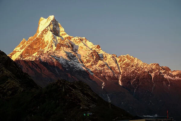 Nepal. Machapuchare Mountain in the Himalayas Region