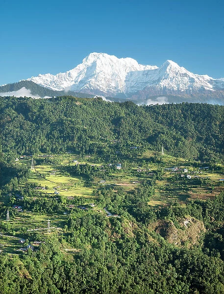 Nepal, vlley and Annapurna Range