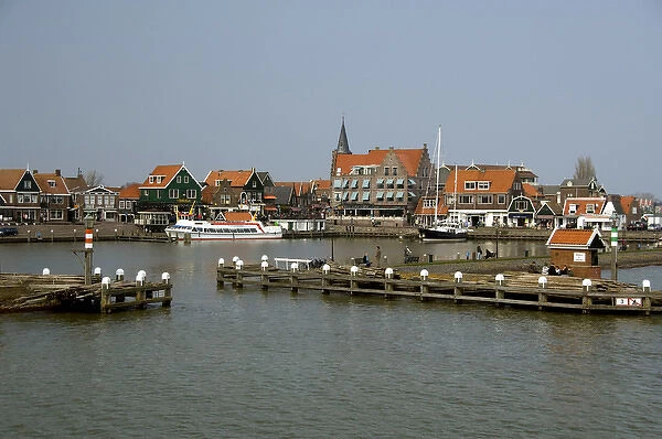 Netherlands (aka Holland), Volendam. Picturesque fishing village on the IJsselmeer