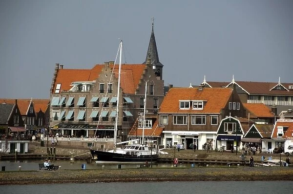 Netherlands (aka Holland), Volendam. Picturesque fishing village on the IJsselmeer