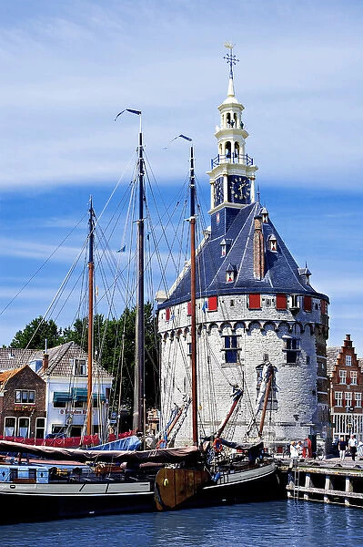 Netherlands, Hoorn, Hoofdtoren, located near the harbor, was built with white stone from Belgium