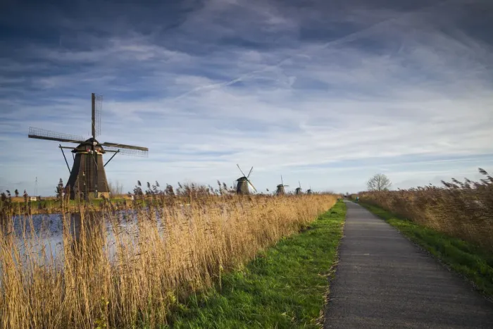 Framed Print : Netherlands, Kinderdijk, Traditional Dutch windmills Framed Print : Netherlands, Kinderdijk, Traditional Dutch windmills