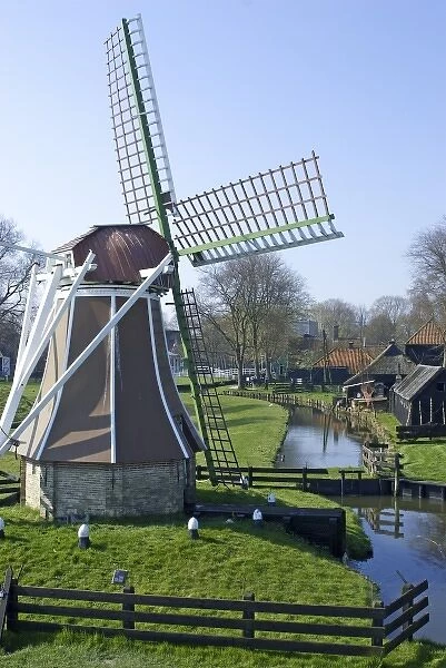 Netherlands, North Holland, West-Frisia, Enkhuizen, Zuider Zee Museum, windmill