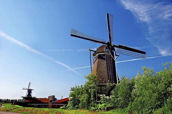 Netherlands, North Holland, Zaanstad, Zaanse Schans, windmills