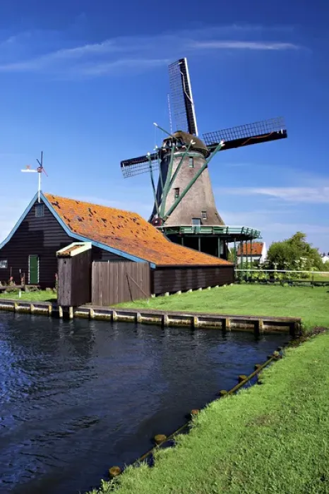 Framed Print : Netherlands, North Holland, Zaanstad, Zaanse Schans, windmills Framed Print : Netherlands, North Holland, Zaanstad, Zaanse Schans, windmills