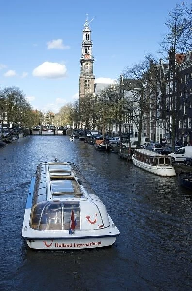 Netherlands, South Holland, Amsterdam, Prinsengracht, Westerkerk