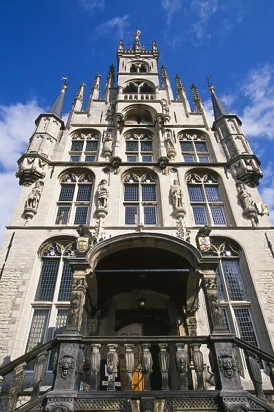 Netherlands, South Holland, Gouda, town hall, market square
