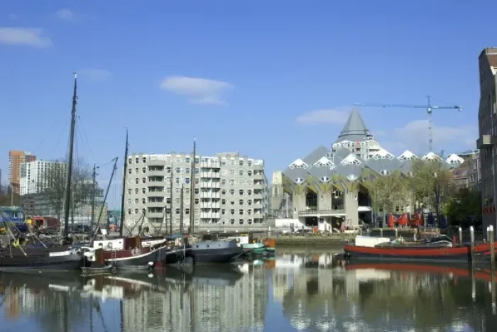 Framed Print : Netherlands, South Holland, Rotterdam, Kubuswoningen, or cube houses, Kubus Huis