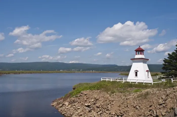 Framed Print : New Brunswick, Canada. Anderson Hallow Lighthouse in Riverside-Albert