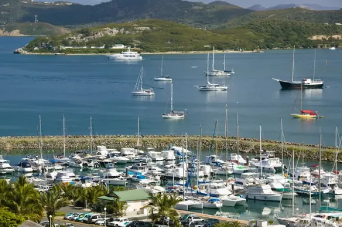 Framed Print : NEW CALEDONIA, Grande Terre Island, Noumea. Yacht marina at Baie de l Orphelinat
