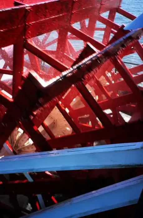 Framed Print : New Orleans, USA. Red paddlewheel of paddle steamer Natchez on Mississippi
