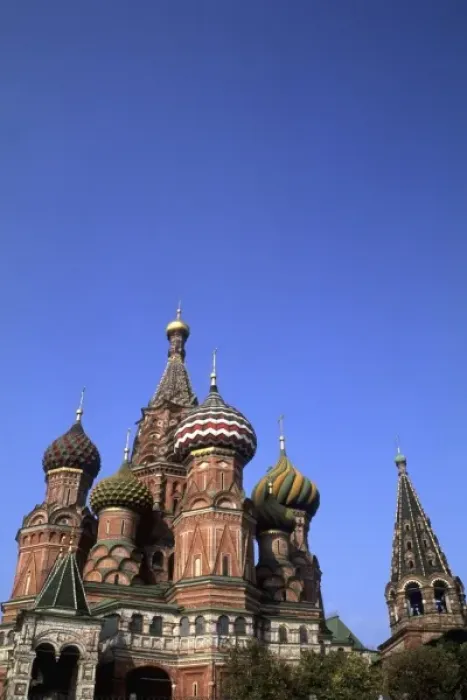 Framed Print : The new Russia Moscow the famous St Basils Cathedral graphic in Red Square