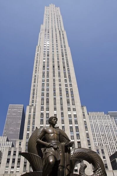 New York, New York City, Rockefeller Center. The GE Building