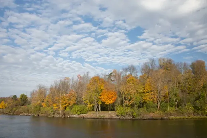 Framed Print : New York, Oswego Canal. Fall views along the Oswego Canal between lock 6 and lock 5 Framed Print : New York, Oswego Canal. Fall views along the Oswego Canal between lock 6 and lock 5