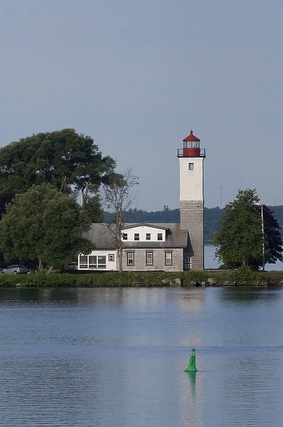 New York State, Ogdensburg. Ogdensburg lighthouse located at the confluence of the St