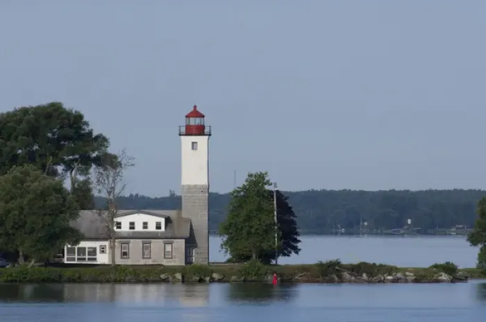 Framed Print : New York State, Ogdensburg. Ogdensburg lighthouse located at the confluence of the St Framed Print : New York State, Ogdensburg. Ogdensburg lighthouse located at the confluence of the St