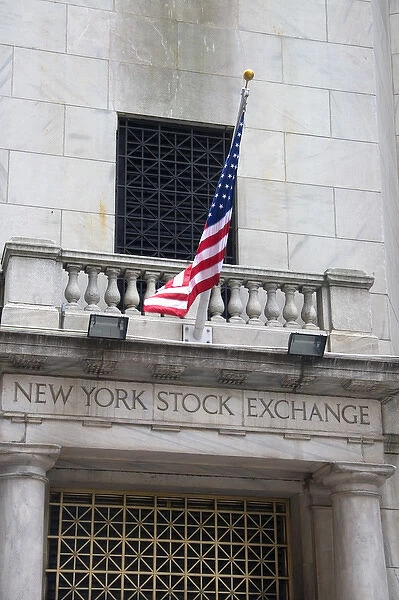 The New York Stock Exchange in lower Manhattan, New York City, New York, USA