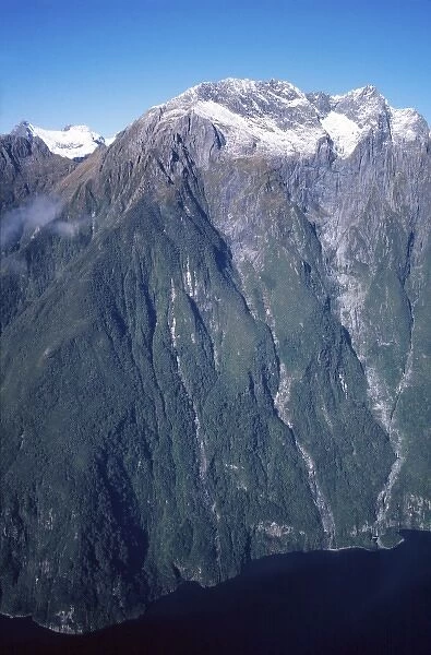 New Zealand, Fiordland Coast near Milford Sound - Aerial