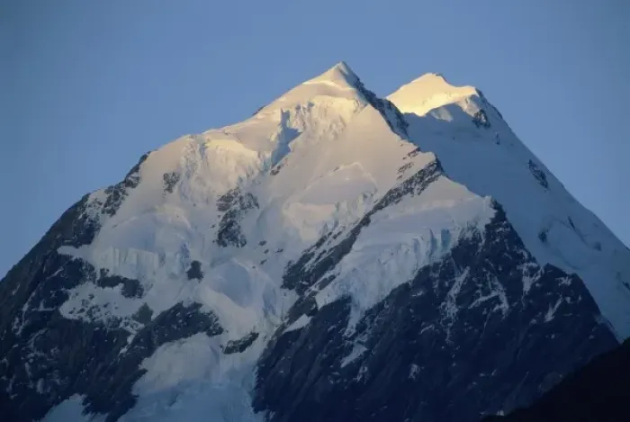 Framed Print : New Zealand, Mt. Cook, highest peak in New Zealand, 3754m. at sunset, Maori name is Aorangi