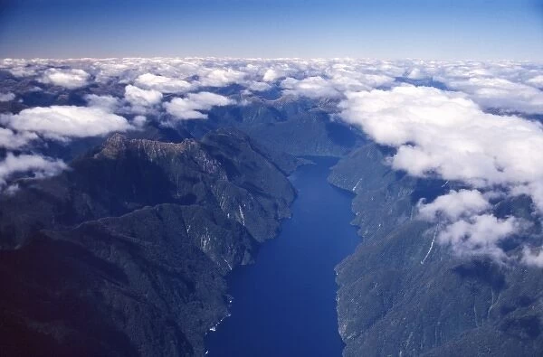 New Zealand, Nancy Sound, Fiordland - Aerial