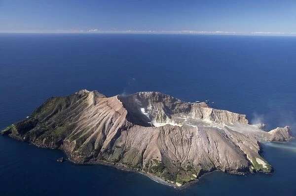New Zealand, North Island, Bay of Plenty, White Island, Active Volcano - aerial