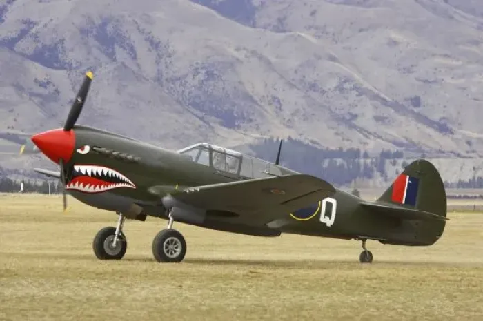Framed Print : New Zealand, Otago, Wanaka, Warbirds Over Wanaka, Curtiss P-40 Kittyhawk