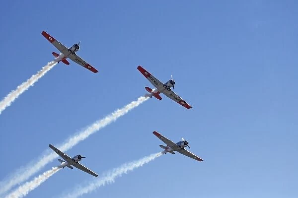 New Zealand, Otago, Wanaka, Warbirds Over Wanaka, North American Harvards, or T-6 Texans