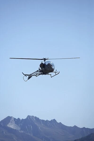New Zealand, Otago, Wanaka, Warbirds Over Wanaka, Vintage Bell 47 Helicopter