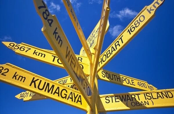 New Zealand, Signpost, Stirling Point, Bluff, Southland