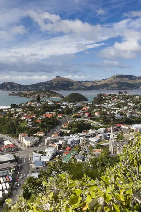 Framed Print : New Zealand, South Island, Otago, Port Chalmers, elevated port view Framed Print : New Zealand, South Island, Otago, Port Chalmers, elevated port view