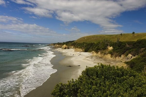 New Zealand, South Island, Otago Peninsula. Coastline south of Dunedin
