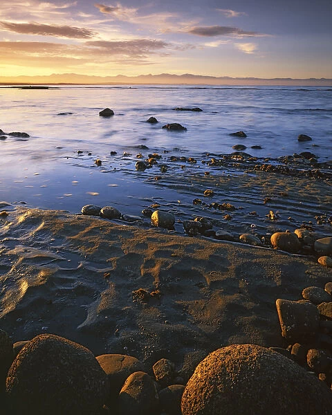 New Zealand, South Island, Tasman Bay, Sunset