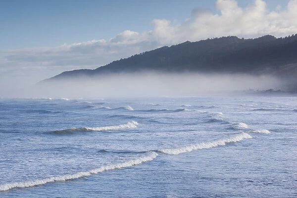 New Zealand, South Island, West Coast, Greymouth, beach, fog