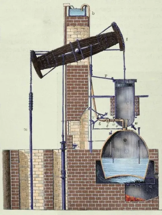 Framed Print : Newcomen steam engine invented by Thomas Newcomen in 1712. It consisted of a pump Framed Print : Newcomen steam engine invented by Thomas Newcomen in 1712. It consisted of a pump