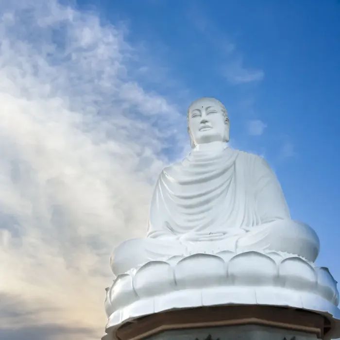 Framed Print : Nha Trang, South Central Vietnam. White Buddha statue Framed Print : Nha Trang, South Central Vietnam. White Buddha statue