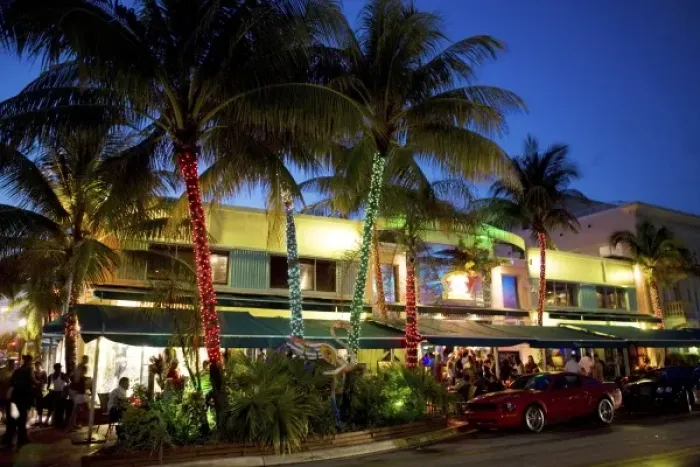 Framed Print : Nightlife on Ocean Drive, South Beach, Miami Beach, Florida, USA. (Used in 2012 Calendar)