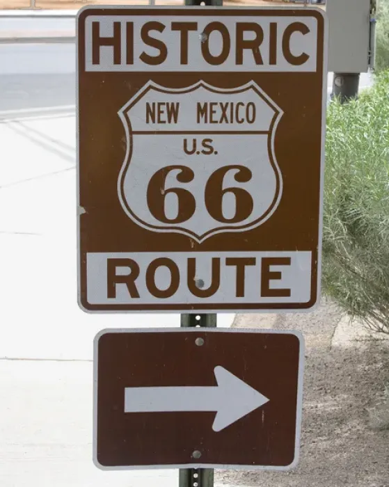 Framed Print : NM, New Mexico, Albuquerque, Central Avenue, Historic Route 66