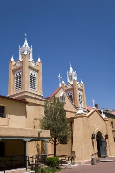Framed Print : NM, New Mexico, Albuquerque, San Felipe de Neri Church, founded 1706 Framed Print : NM, New Mexico, Albuquerque, San Felipe de Neri Church, founded 1706