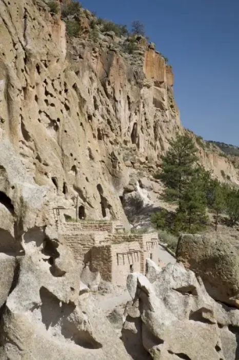 Framed Print : NM, New Mexico, Bandelier National Monument, in Frijoles Canyon, home of Ancestral Pueblo people Framed Print : NM, New Mexico, Bandelier National Monument, in Frijoles Canyon, home of Ancestral Pueblo people