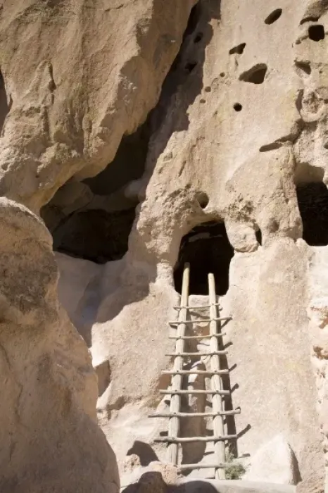 Framed Print : NM, New Mexico, Bandelier National Monument, in Frijoles Canyon, home of Ancestral Pueblo people Framed Print : NM, New Mexico, Bandelier National Monument, in Frijoles Canyon, home of Ancestral Pueblo people