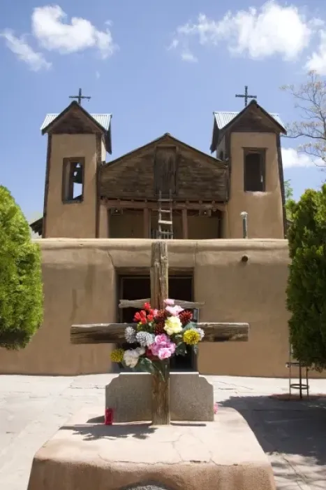Framed Print : NM, New Mexico, Chimayo, El Santurario de Chimayo, known as Little Lourdes due to Framed Print : NM, New Mexico, Chimayo, El Santurario de Chimayo, known as Little Lourdes due to